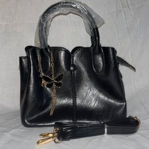 Black butterfly bag